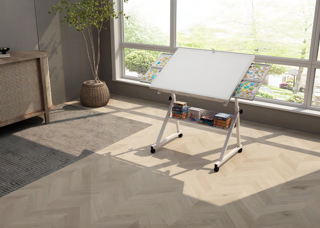 1500 Piece Jigsaw Puzzle Metal Table with 4 Trays