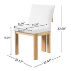 Indoor Boucle Dining Chair Set of 2