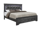 Shaker Bed with Tufted Headboard