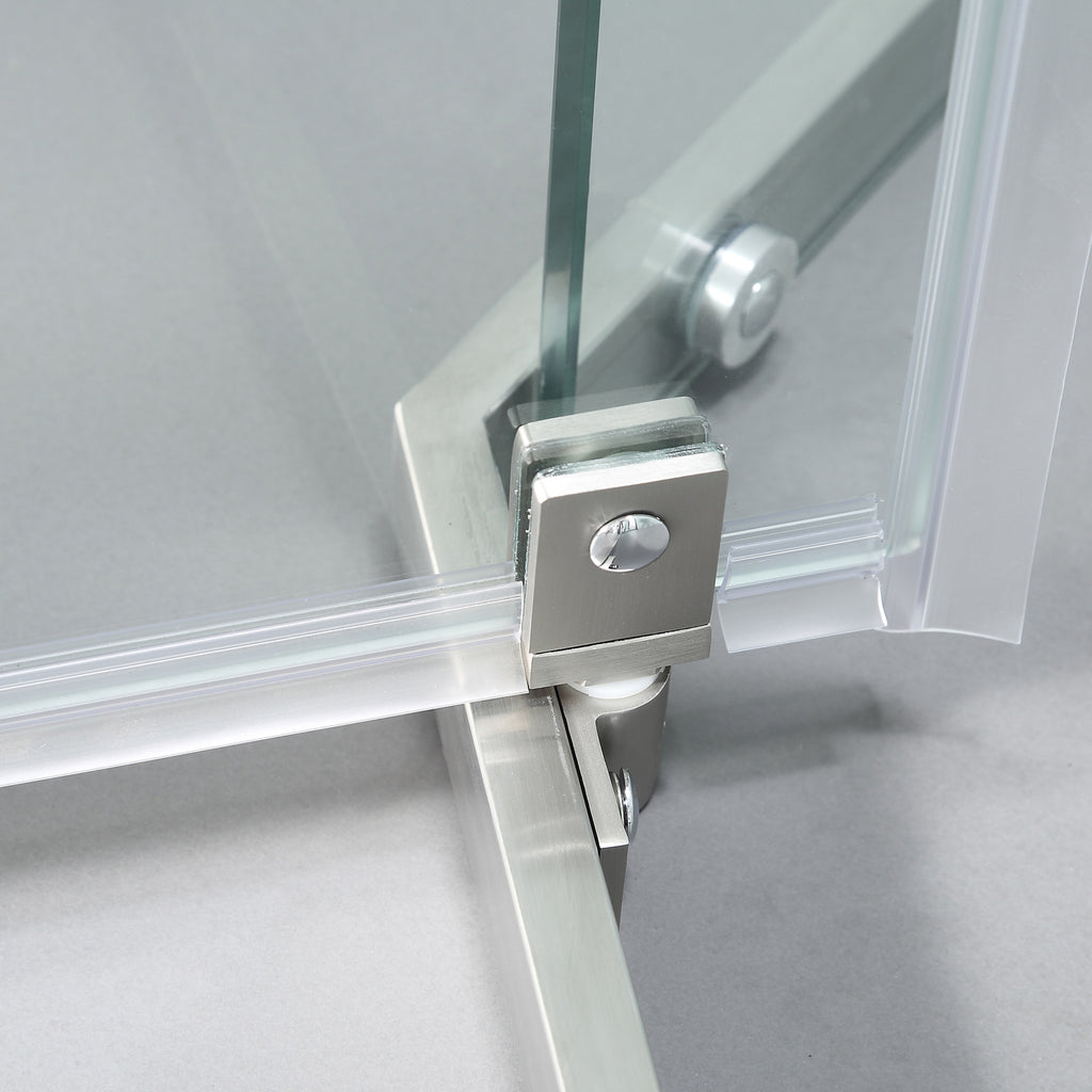 Shower Door 34-1/8" x 72" Semi-Frameless Neo-Angle Hinged Shower Enclosure