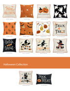 Trick or Treat Halloween Lumbar Pillow – Embroidered