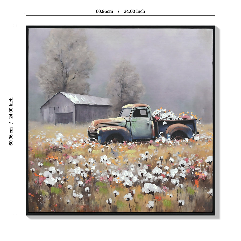 Farmhouse Old Truck Canvas Wall Art