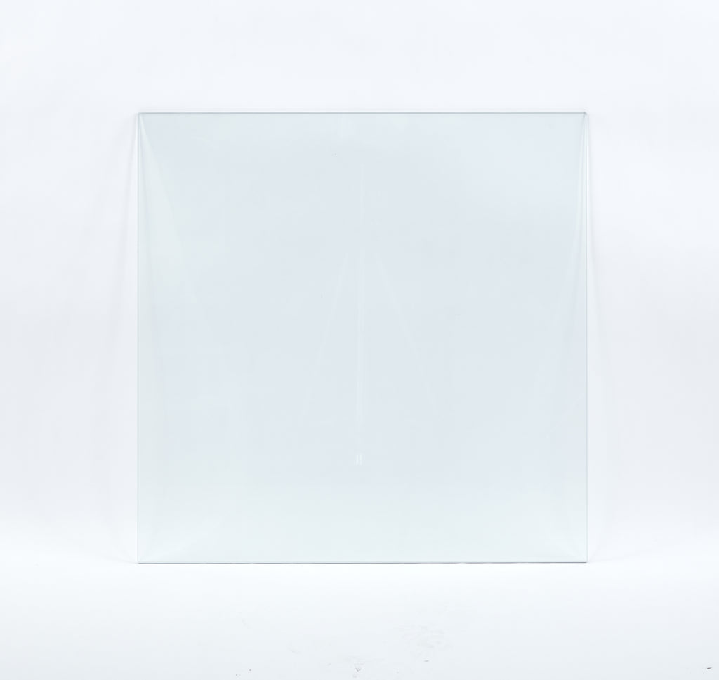 Tempered Clear Glass Top 80CM Square Dining Table
