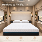 Copper Infused 12 Inch Plush Memory Foam Short Queen Mattress