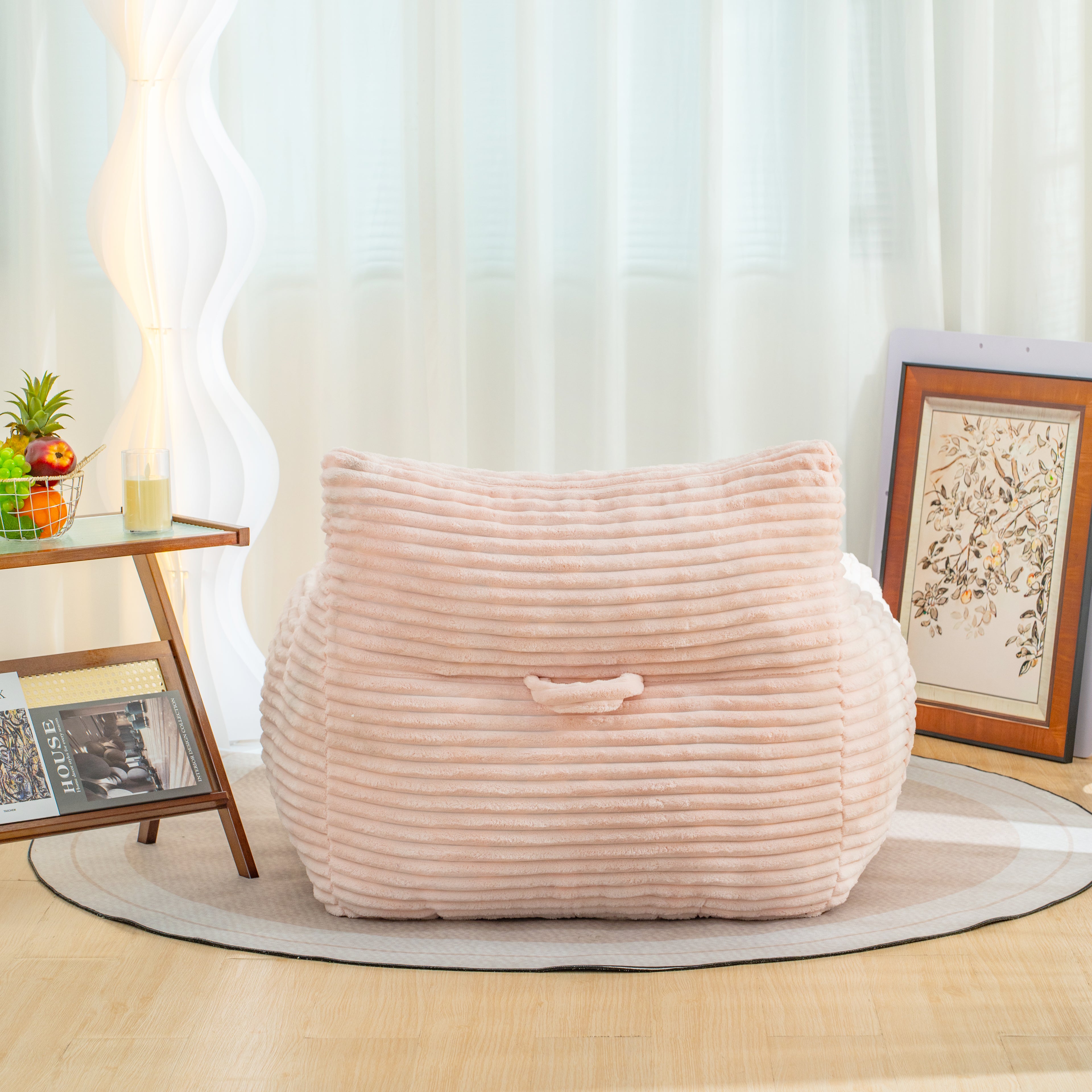 Oversized Comfy Bean Bag Chair with Armrests