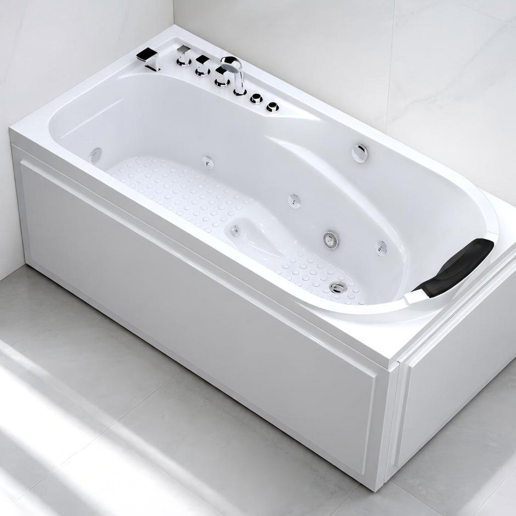 67 in. x 34 in. Acrylic Whirlpool Bathtub with Center Drain