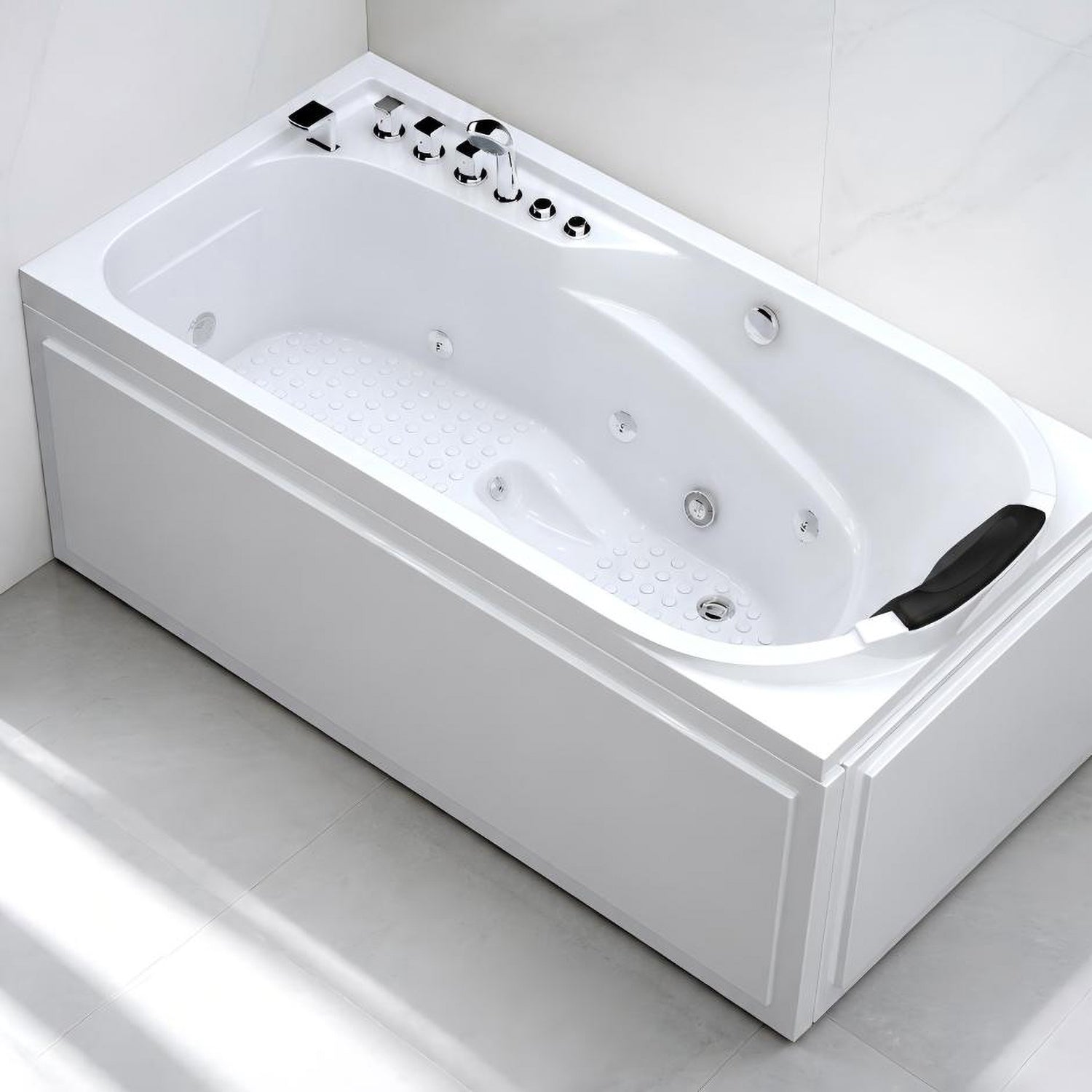 67 in. x 34 in. Acrylic Whirlpool Bathtub with Center Drain