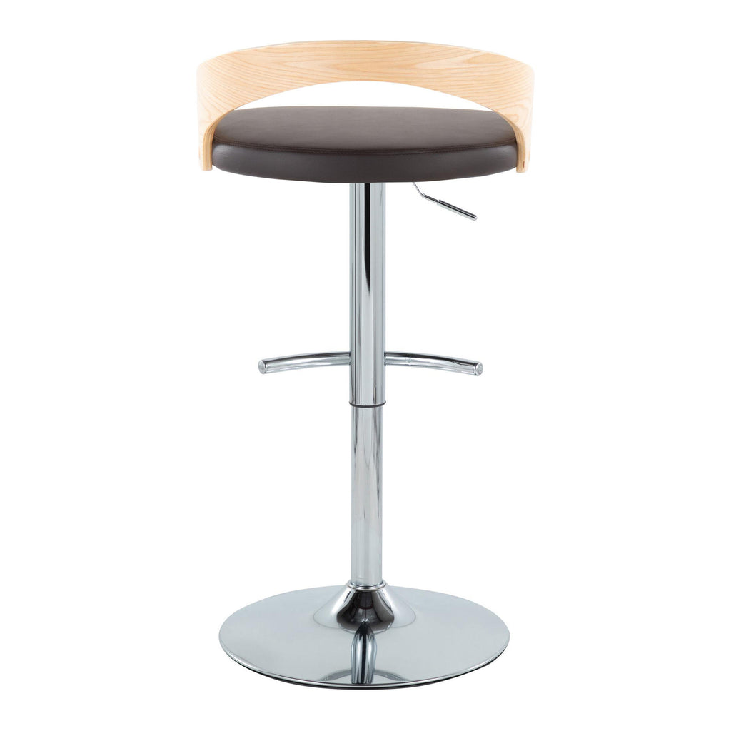 Contemporary Adjustable Barstool with Swivel
