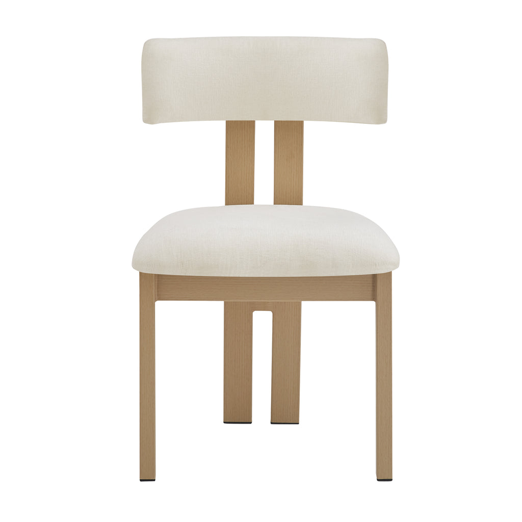 Upholstered Armless Dining Chairs With Metal Legs (Set of 2)