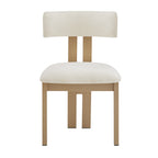 Upholstered Armless Dining Chairs With Metal Legs (Set of 2)