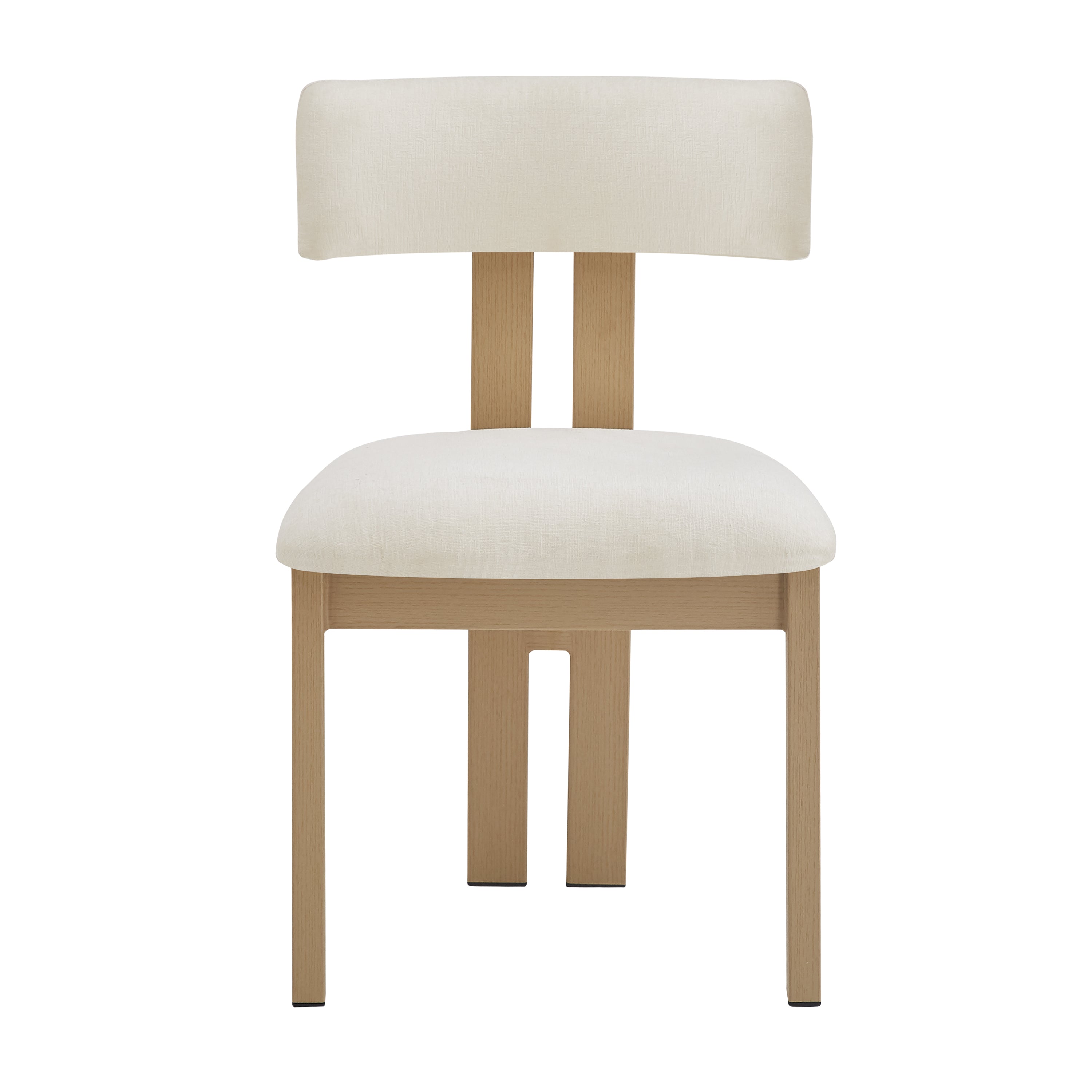 Upholstered Armless Dining Chairs With Metal Legs (Set of 2)