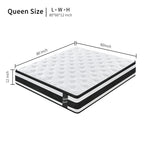 12 Inch Queen Size Hybrid Mattress with Memory Foam and Pocket Springs