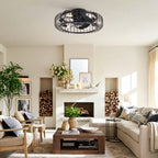 20" Low-Profile Caged Ceiling Fan Light