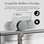 Frameless Single Sliding Shower Door with Towel Rail