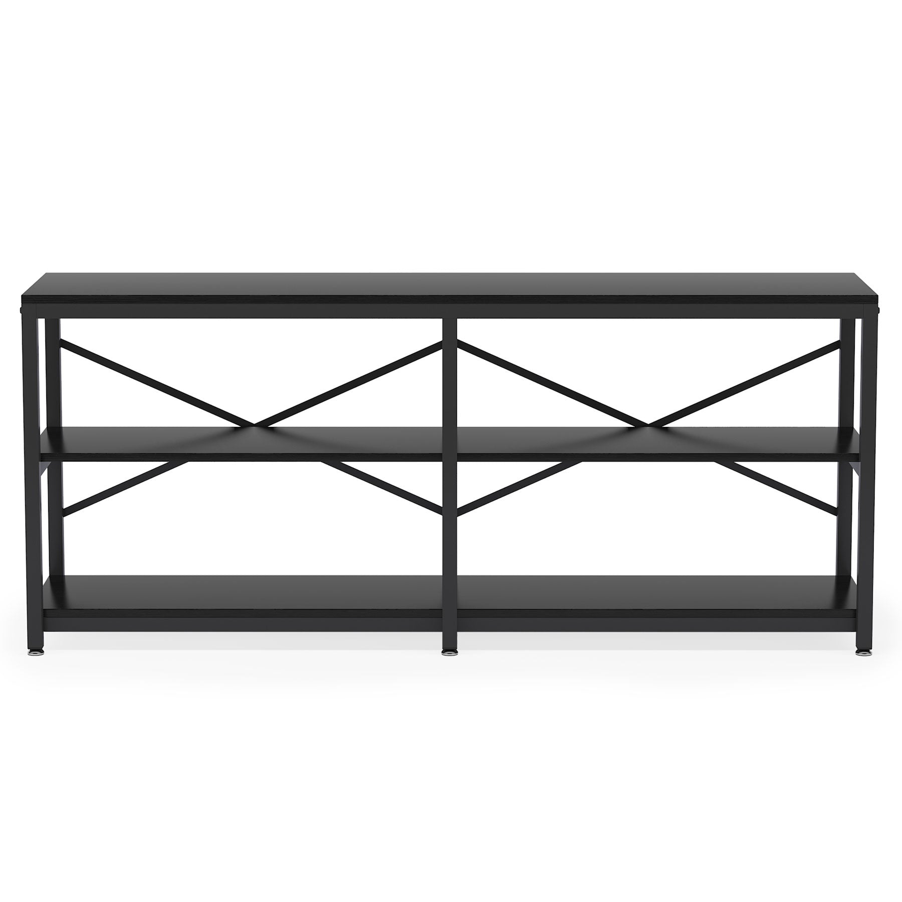 70.9" Extra Long Console Table with Storage Shelves