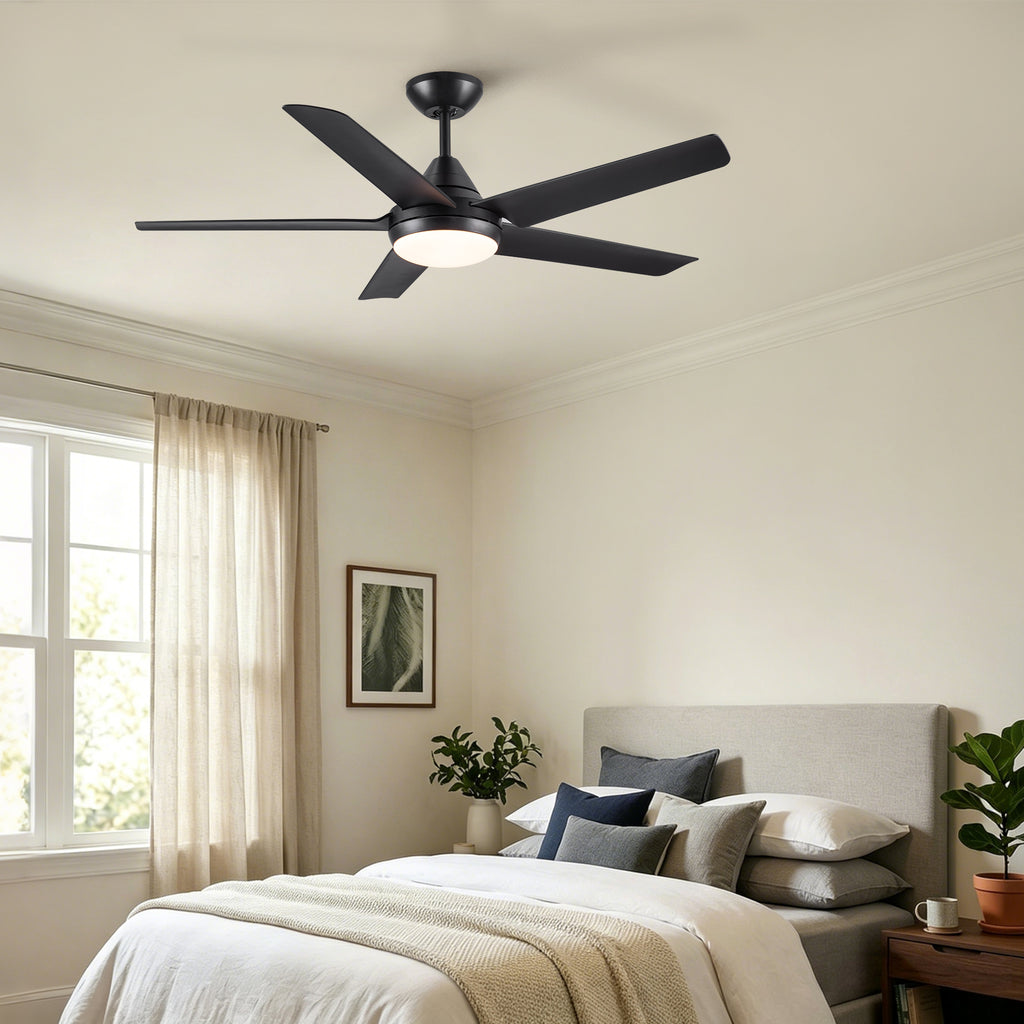 48" Ceiling Fan with Lights and Remote Control, Matte