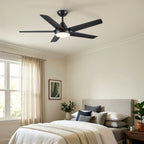 48" Ceiling Fan with Lights and Remote Control, Matte
