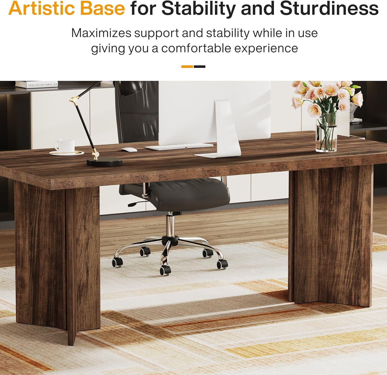 63" Farmhouse Executive Desk