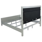 Karmen Metallic Upholstered Tufted Eastern King Panel Bed