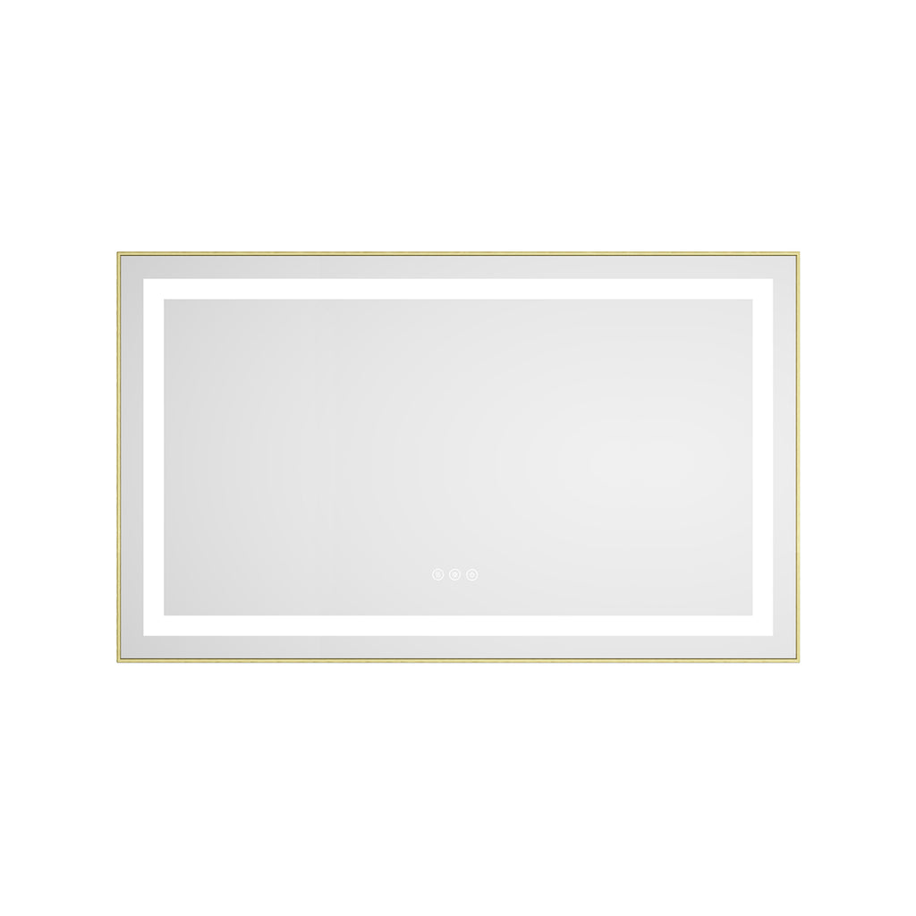 40 x 24 Inch LED Bathroom Mirror with Front and Backlight