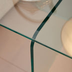 Tempered Clear Glass Side Table
