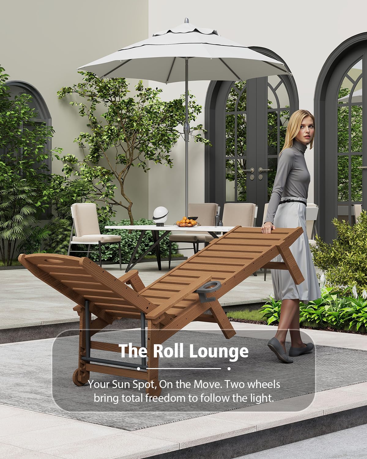 Outdoor Lounge Chairs Set of 2