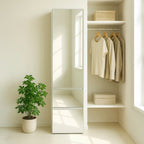 Elise Slim Modular Wood Closet Cabinet with Mirror