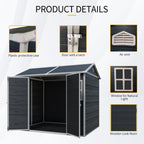 8 x 6ft Resin Outdoor Storage Shed