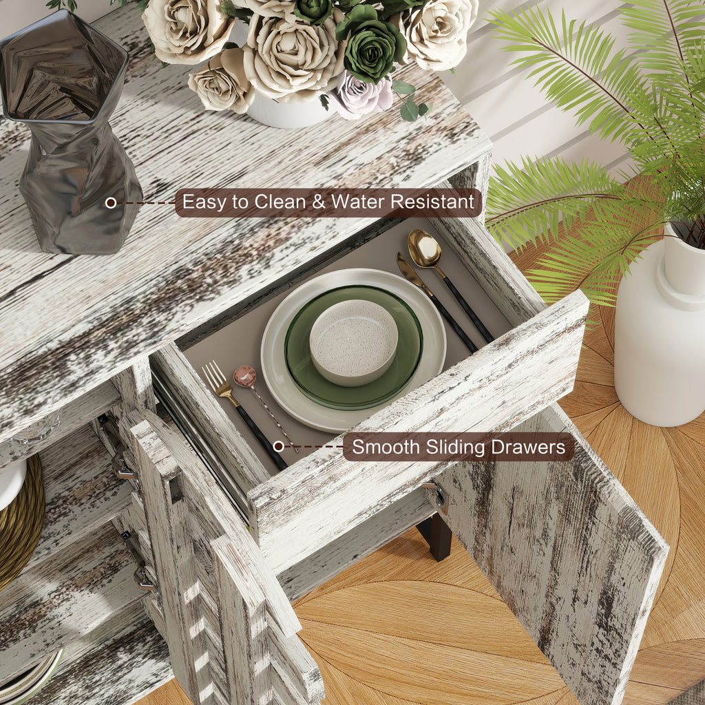 44.3" Farmhouse Sideboard Cabinet with Storage