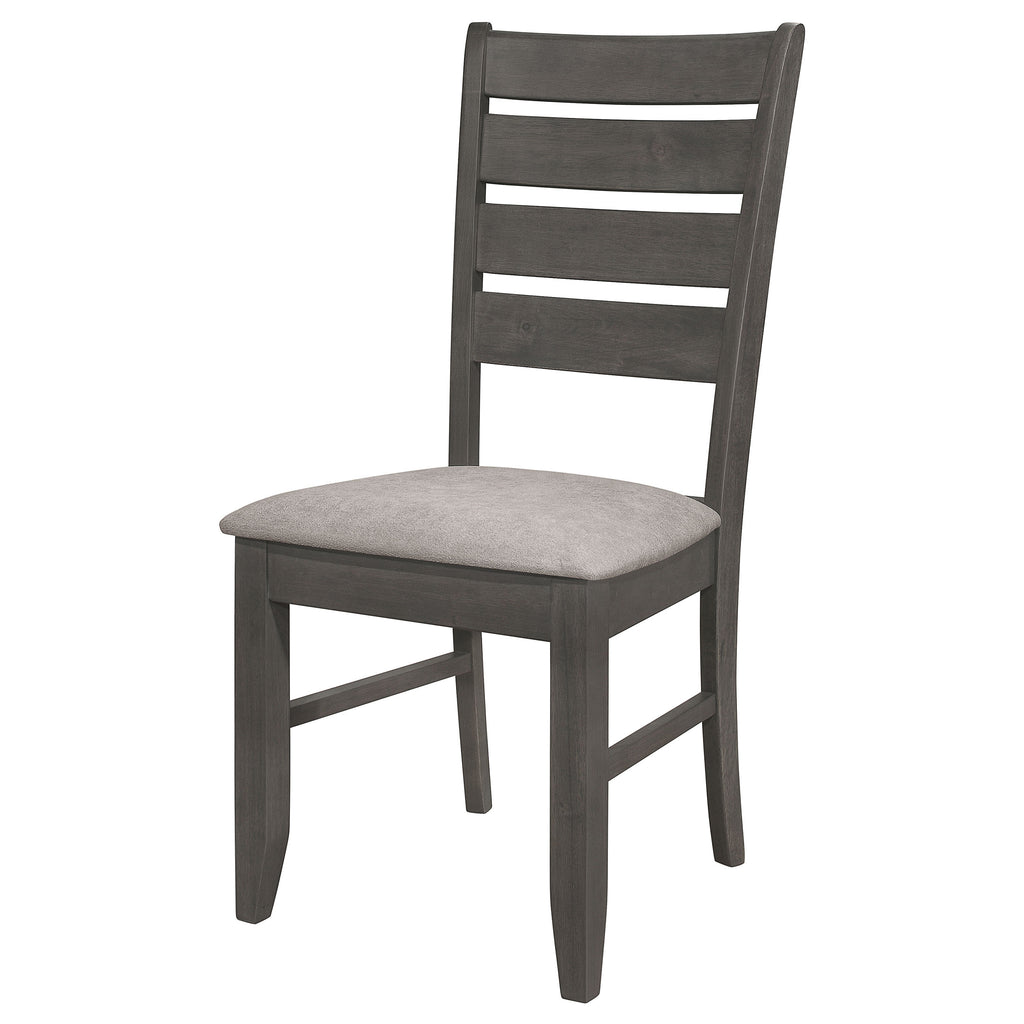 Grey and Dark Dining Side Chair Set