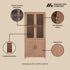 Jodie 31" Bookcase Cabinet in Maple (6-Shelf)