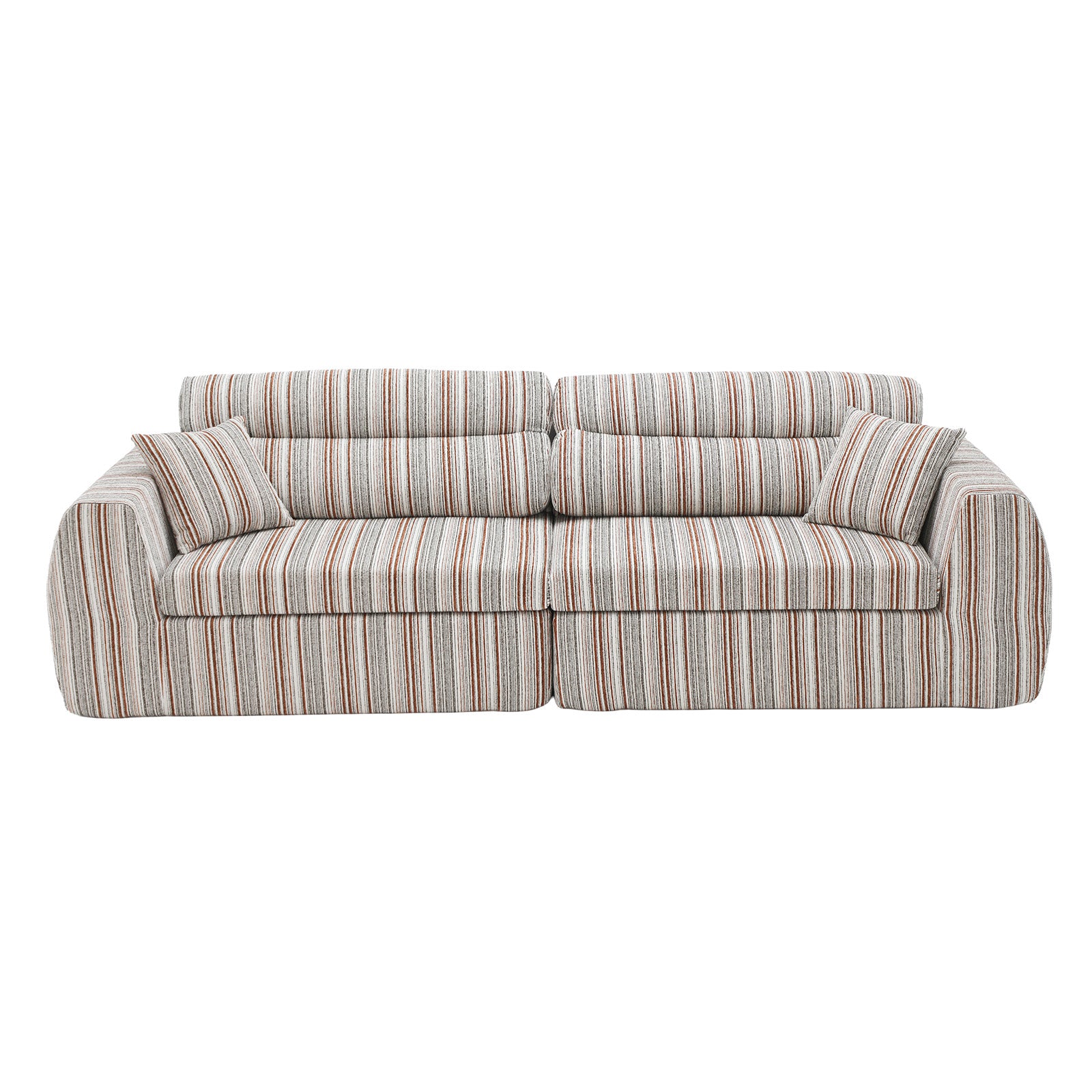 Woven Chenille Striped Compression Sofa
