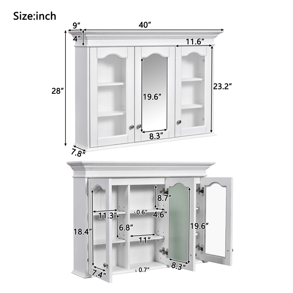 40" Medicine Cabinet with Mirror