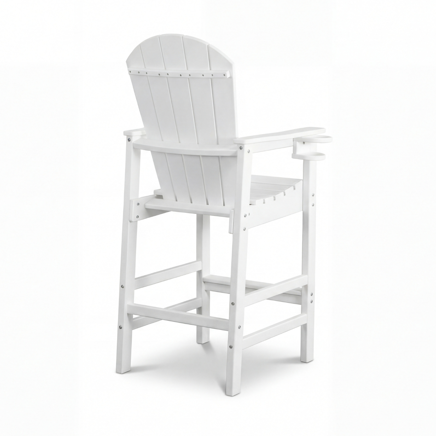 HDPE Bar Height Adirondack Patio Chair Outdoor Bar Chair With Cup Holder And Armrests