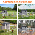 Gray Wooden Chicken Coop