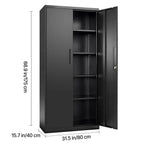 Metal Storage Cabinet with Lockable Steel Construction