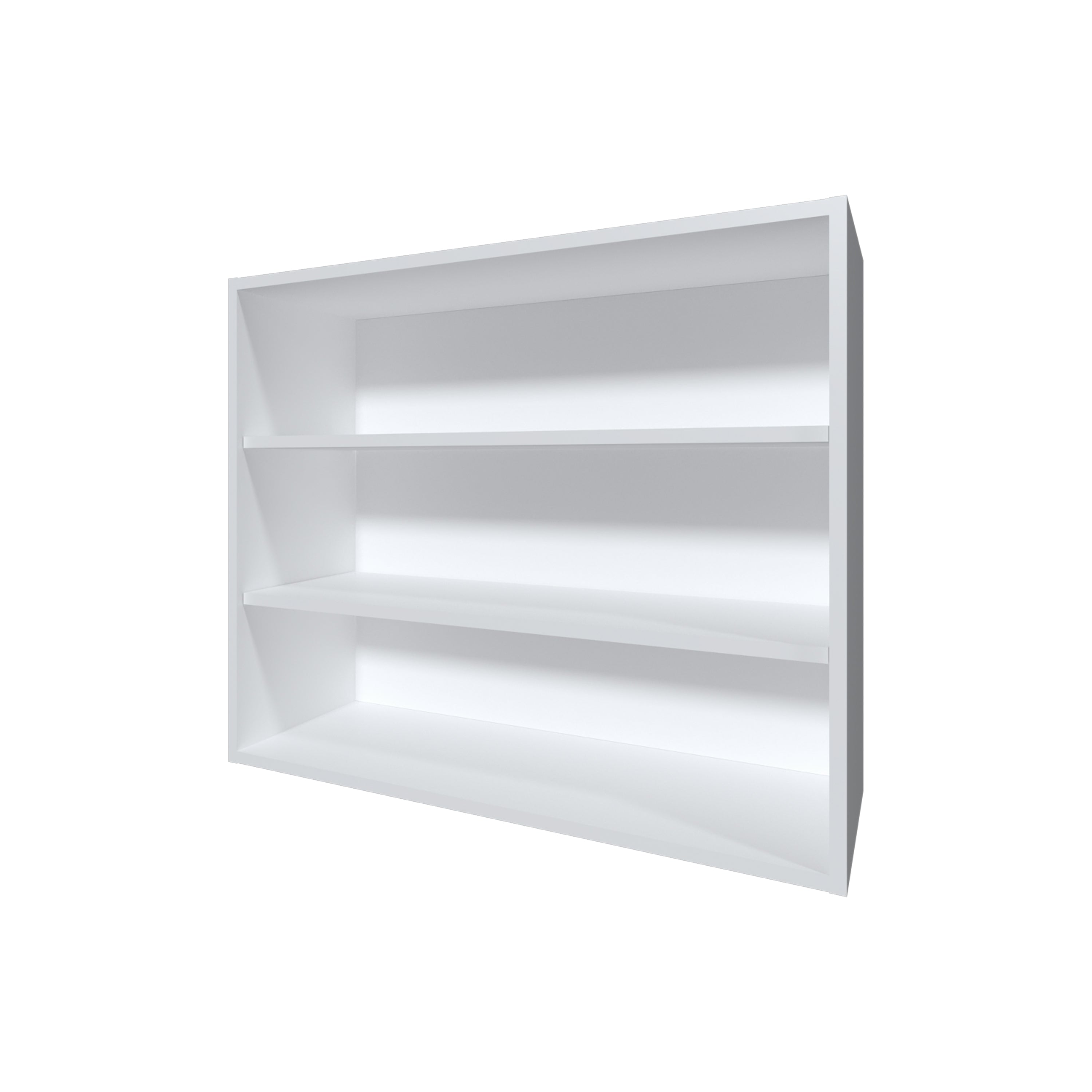 Chinle Wall Cabinet in Melamine with Open Storage