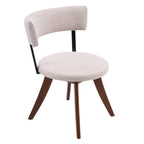 Modern Upholstered Dining Chairs with Curved Back