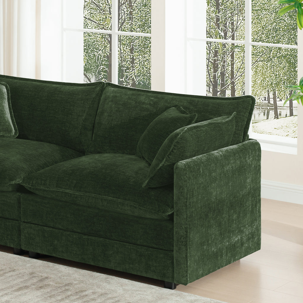 U-Shaped Sectional Sofa w/Reversible Footrest