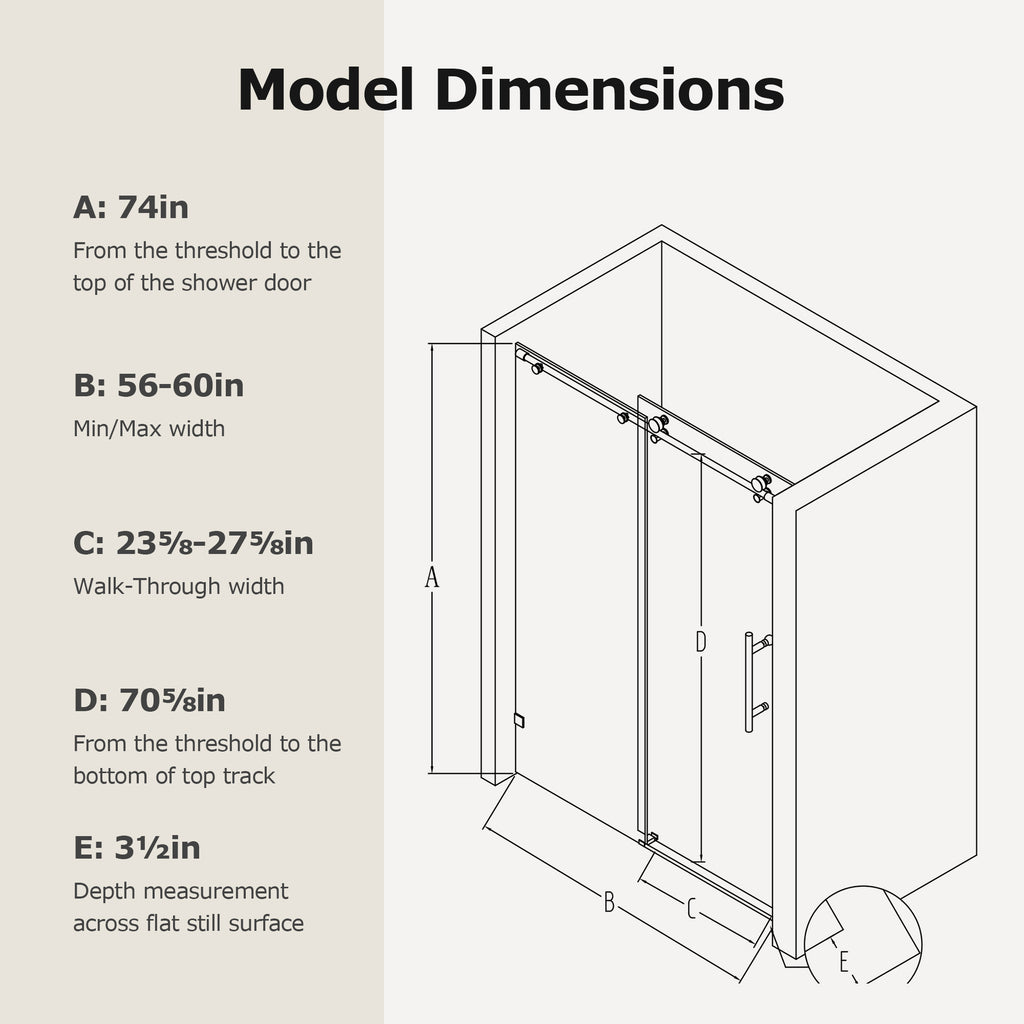 Frameless Single Sliding Shower Doors