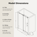 Frameless Single Sliding Shower Doors
