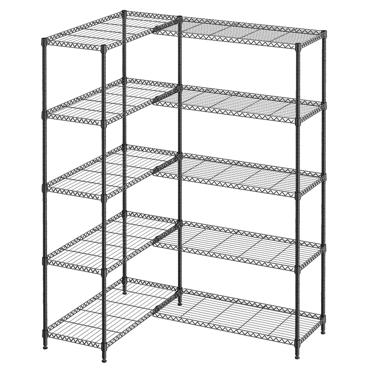 5 Tiers Metal Storage Shelves - Load 1500LBS