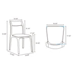 Moderno Wood Vegan Leather Dining Chair