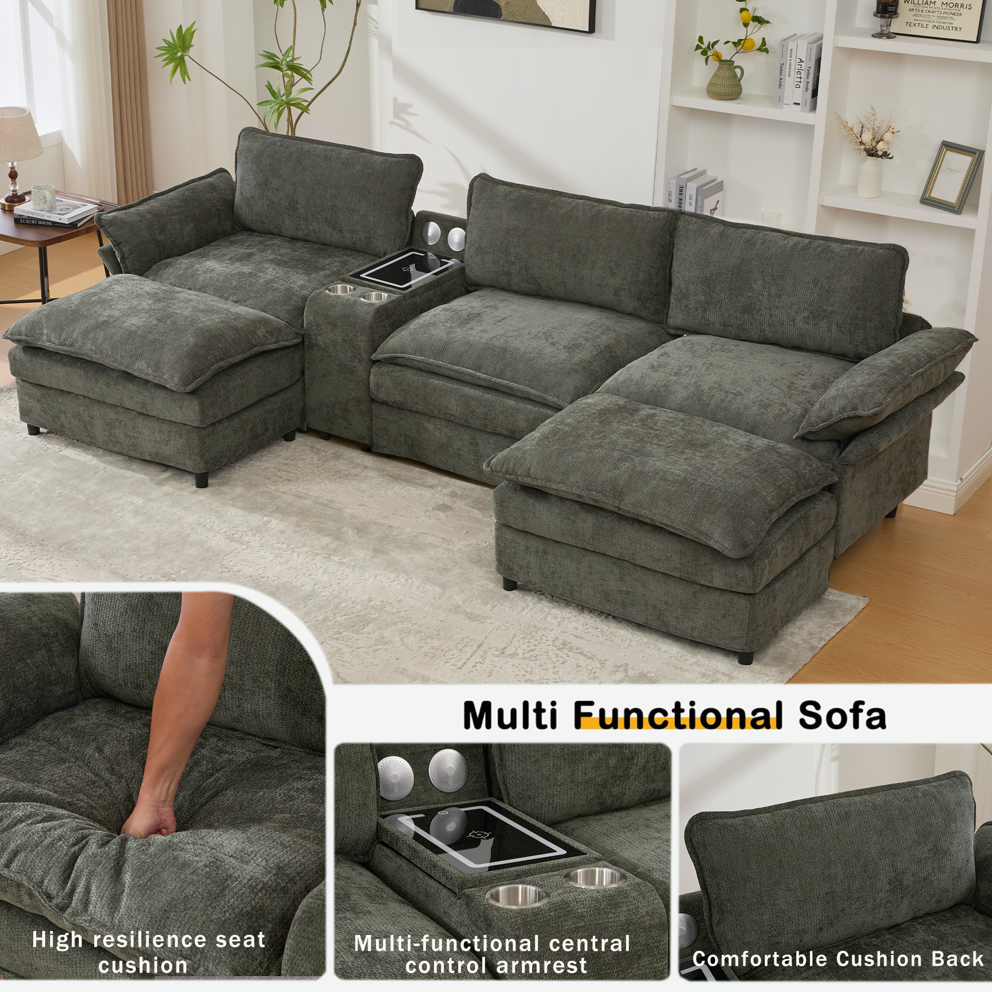 U Shaped Modular Sectional Sofa