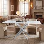 Modern Rectangular Glass Dining Table