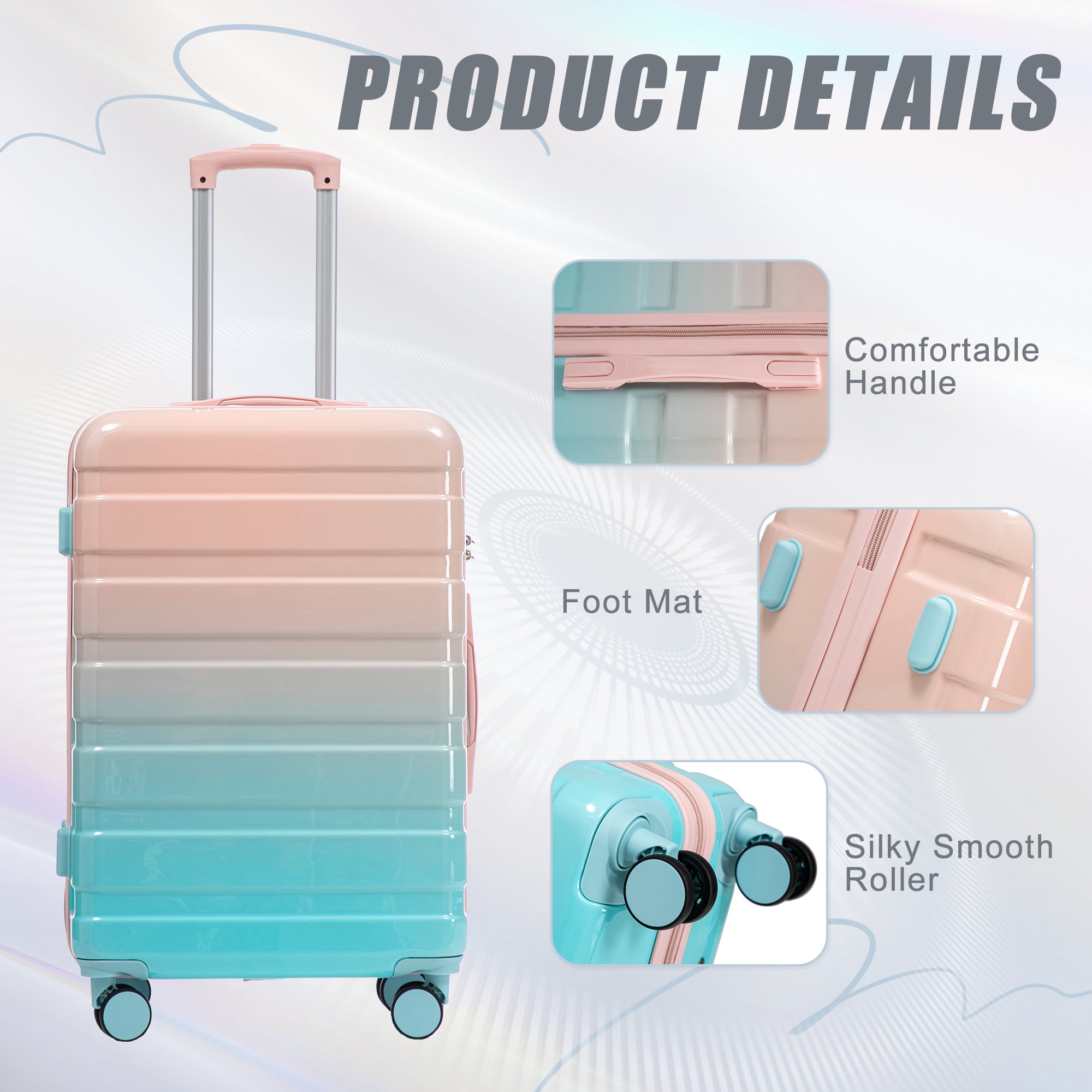 20"/24"/28" 3-Piece Hard Case Luggage Set
