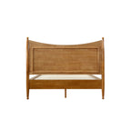 Classic Transitional Queen Size Solid Wood Platform Bed Frame