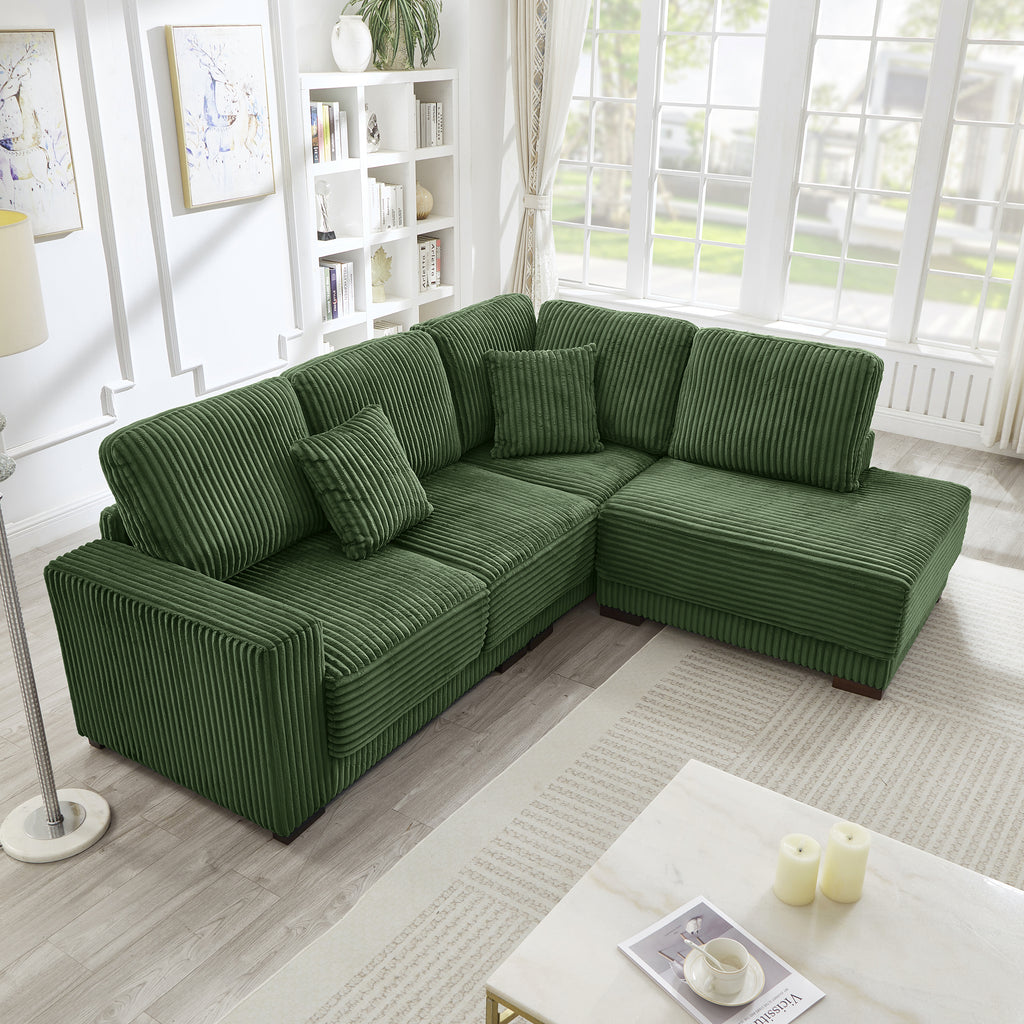 93" Sectional Sofa with Reversible Chaise Lounge