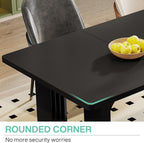 71" Modern Black Dining Table