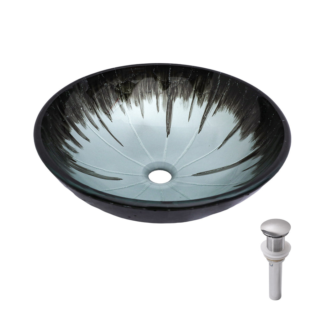 Artistic Tempered Glass Bathroom Vessel Sink